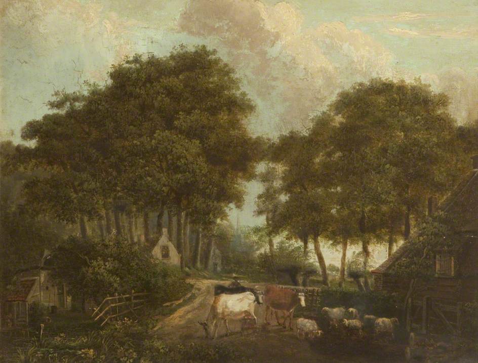 Cattle and Sheep in a Landscape