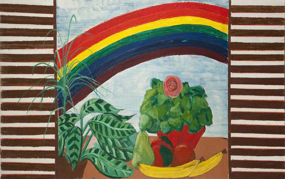 Rainbow with a Plant
