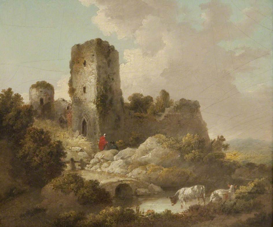 A ruined castle, Works of Art, RA Collection