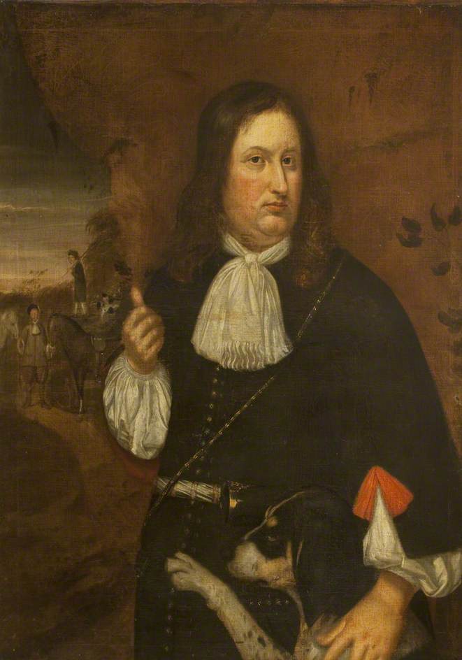 William Hulton (1625–1694), with Grooms and Dogs