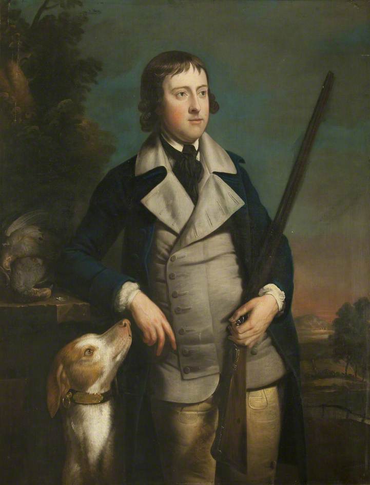 William Hulton with Gun-Dog and Shotgun