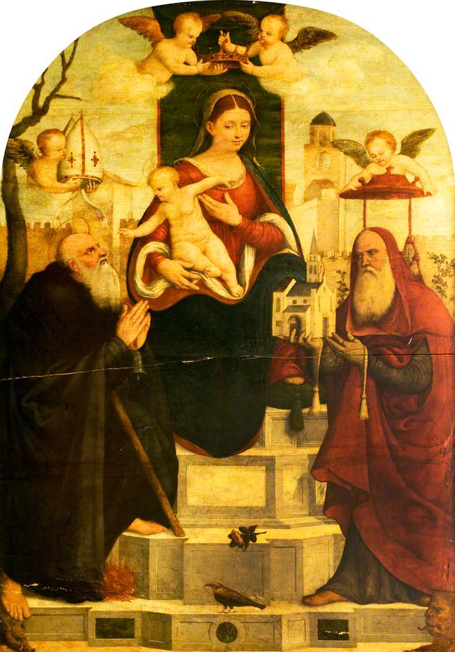 Madonna and Child Enthroned with Saint Anthony Abbot and Saint Jerome