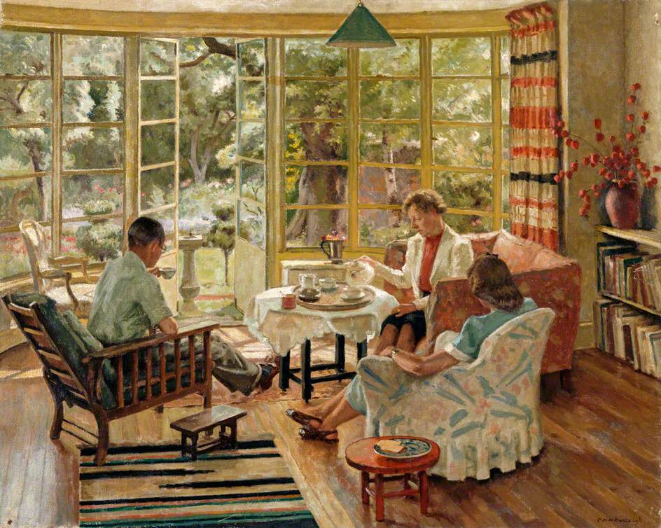 The Burleigh Family Taking Tea at Wilbury Crescent, Hove 