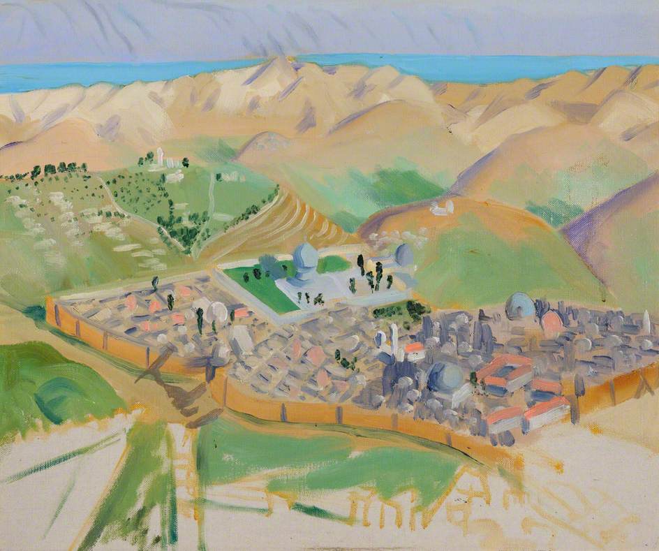 Sketch for 'Jerusalem Looking towards the Dead Sea from 3,000 Feet'