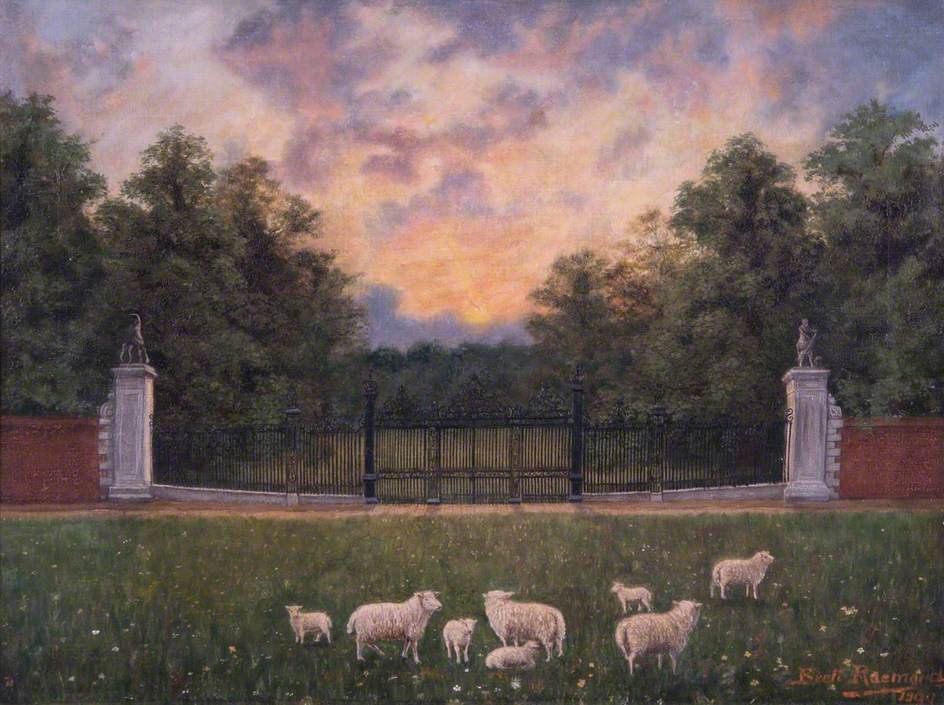 Carshalton Park Gates, Surrey, from the Outside