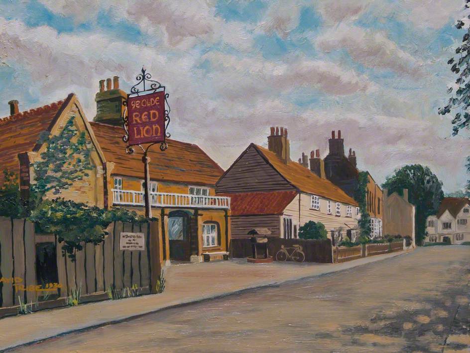 'Ye Olde Red Lion' Pub, Park Lane, Cheam, Surrey, in 1930