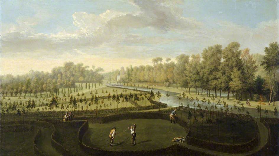 A View of Chiswick House Gardens from the West towards the Bagnio