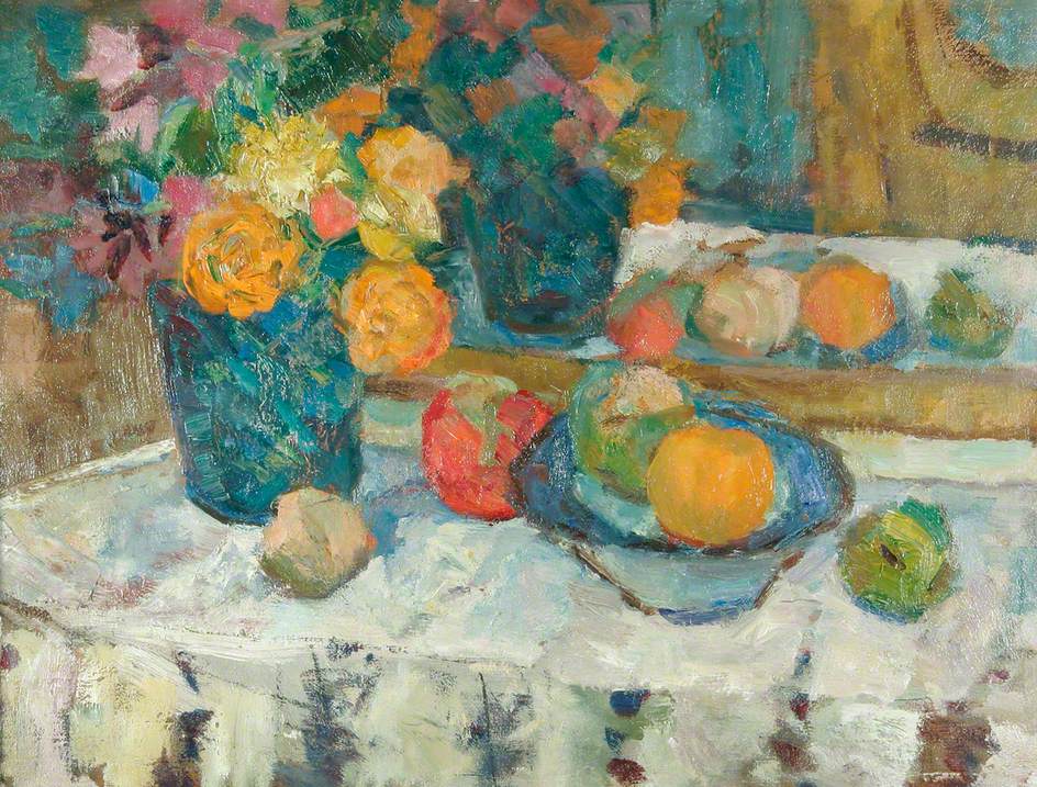 Still Life with Flowers and a Mirror