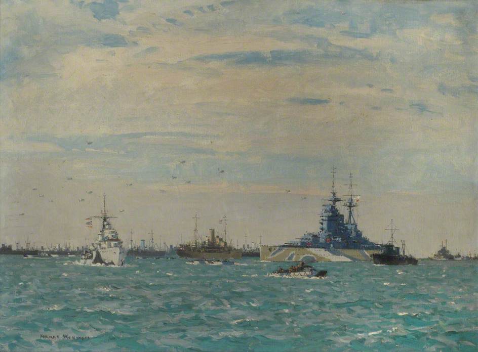 HMS 'Rodney' Steaming through the Anchorage, 6 June 1944