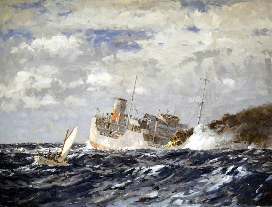 The 'San Demetrio' at the Jervis Bay Action, 5 November 1940