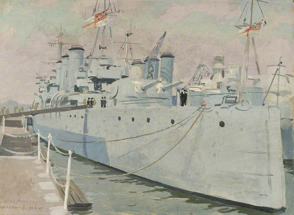 HMS 'Norfolk' and 'Berwick' at Rosyth