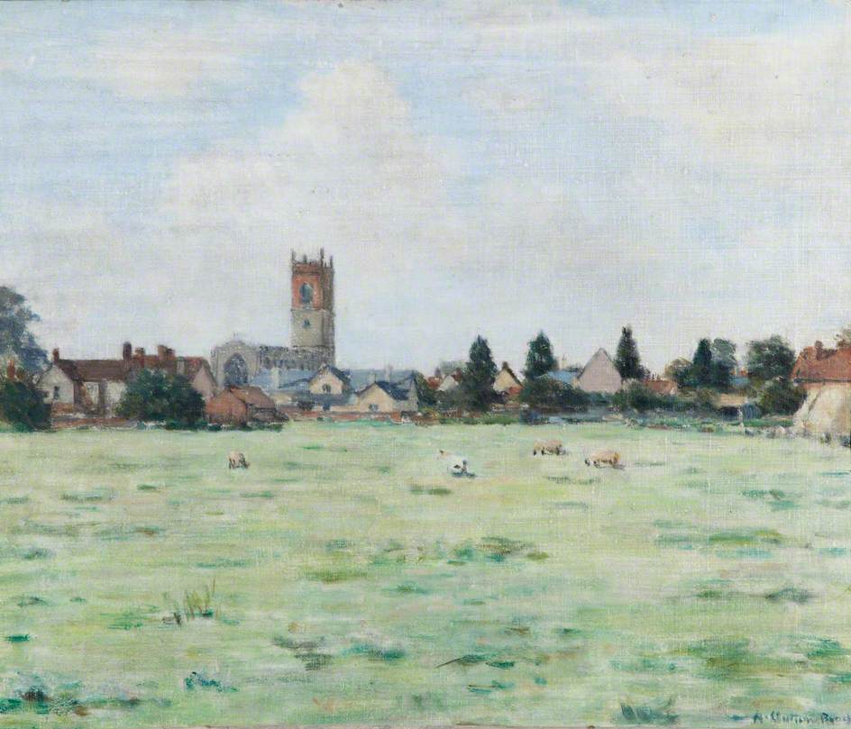 Nayland Village, Suffolk, Seen over a Field