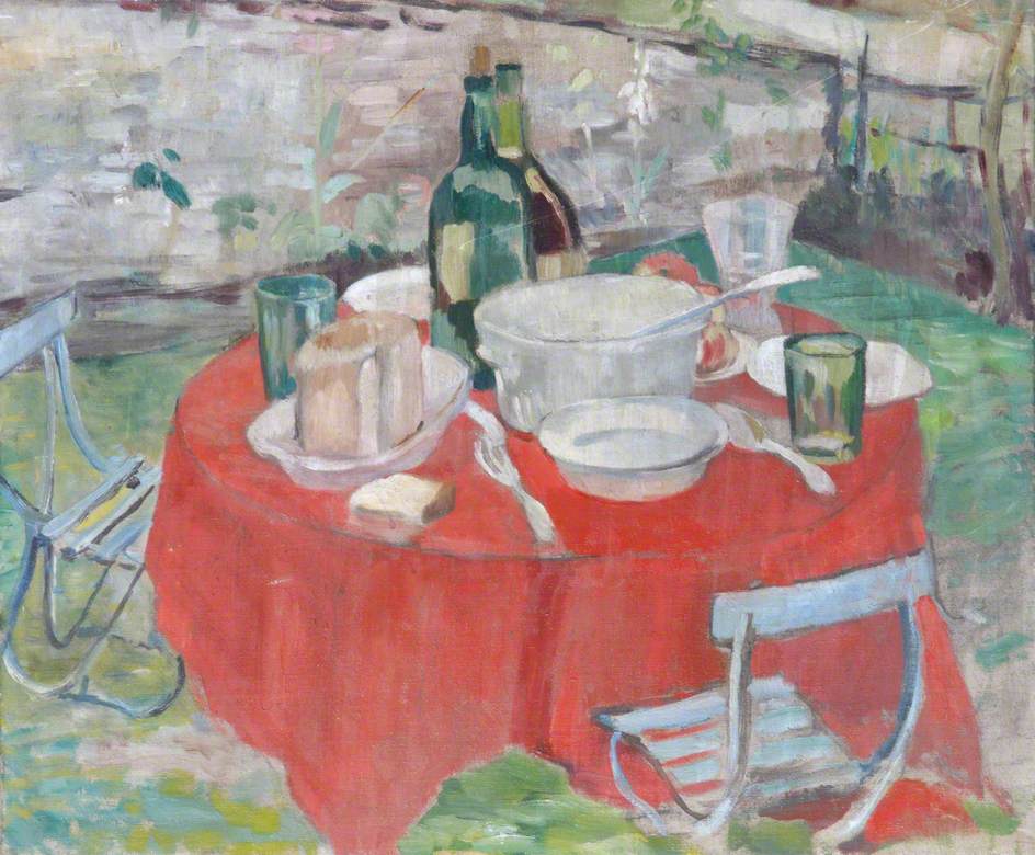 Still Life with a Laid Table in a Garden