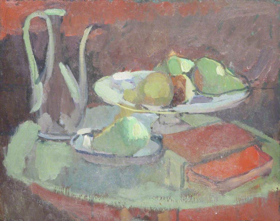 Still Life with Fruit in Dishes and a Ewer
