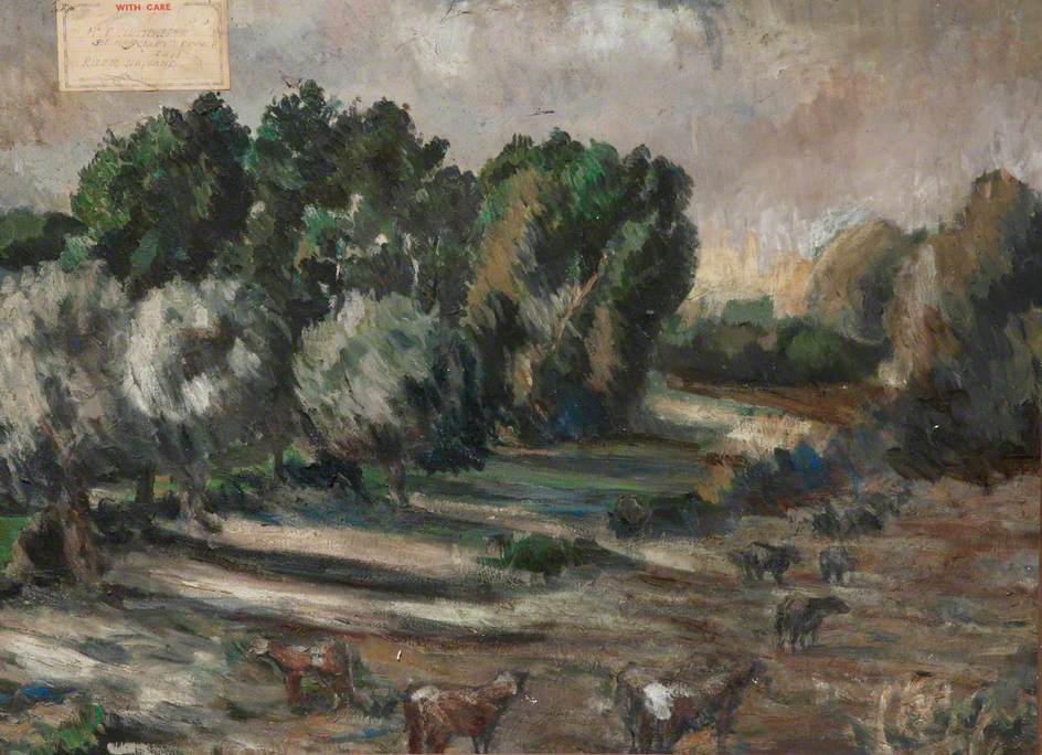Woodland Scene with Cattle