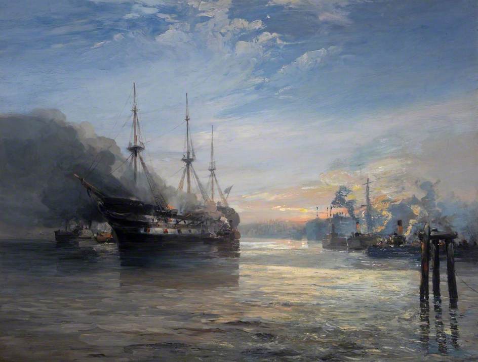 The Burning of the 'Wellesley'