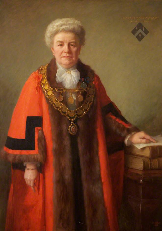 Miss Gwenllian E. F. Morgan (1852–1939), Coronation Mayor of Brecon (1910–1911)