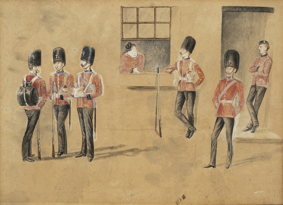 Posting Sentries, 1888