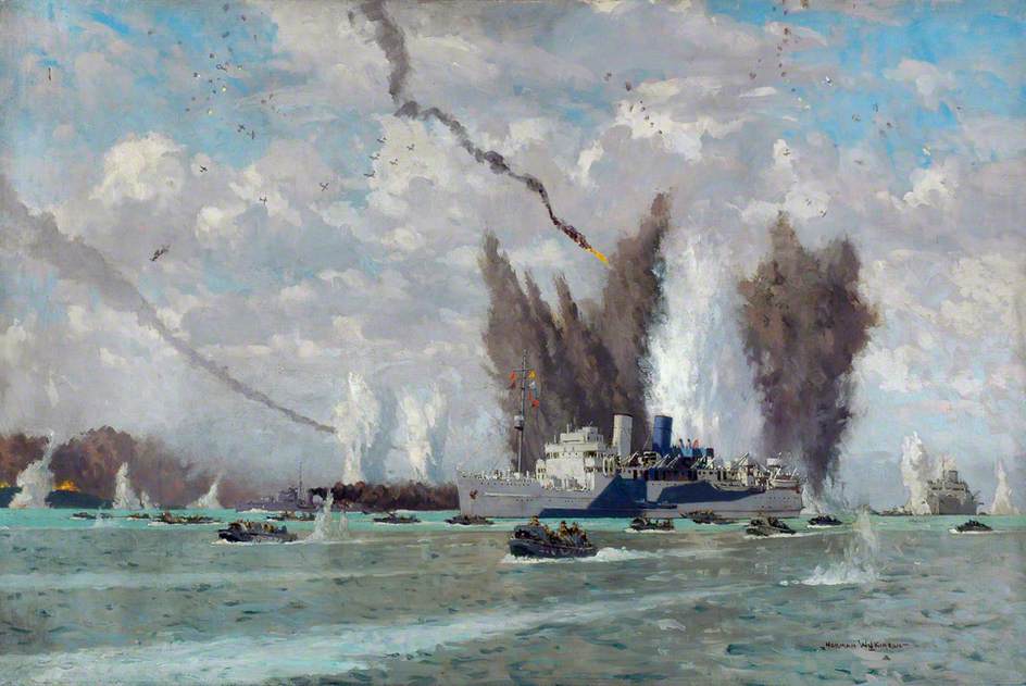 London, Midland and Scottish Railway Steamer SS 'Duke of York' and Other Ships under Fire