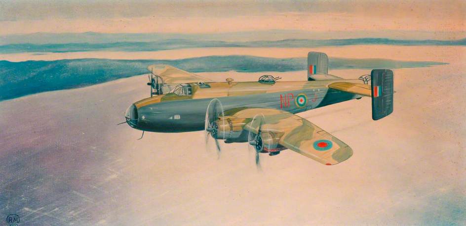 Halifax Mk111 HX333 NP-J of 158 Squadron Flight on Operation to Berlin