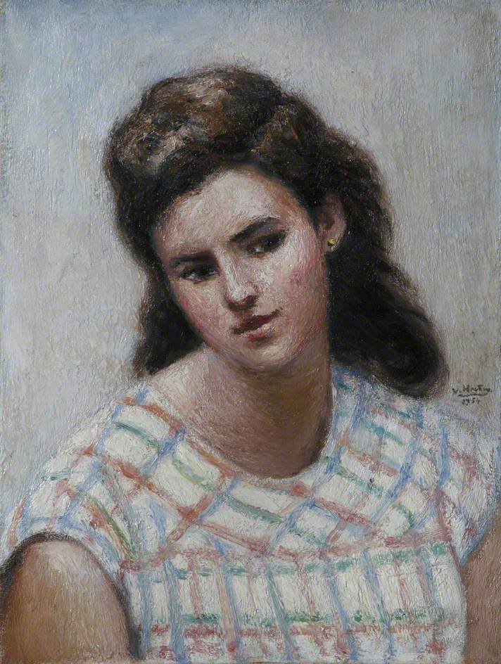 Portrait of a Girl in a Checked Dress