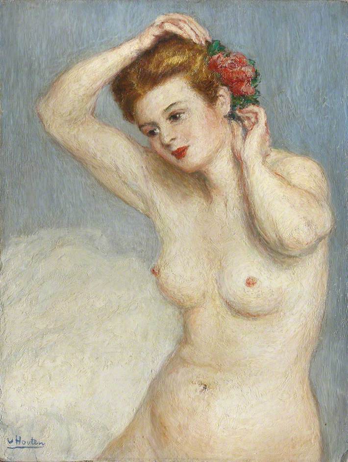Nude with a Red Flower