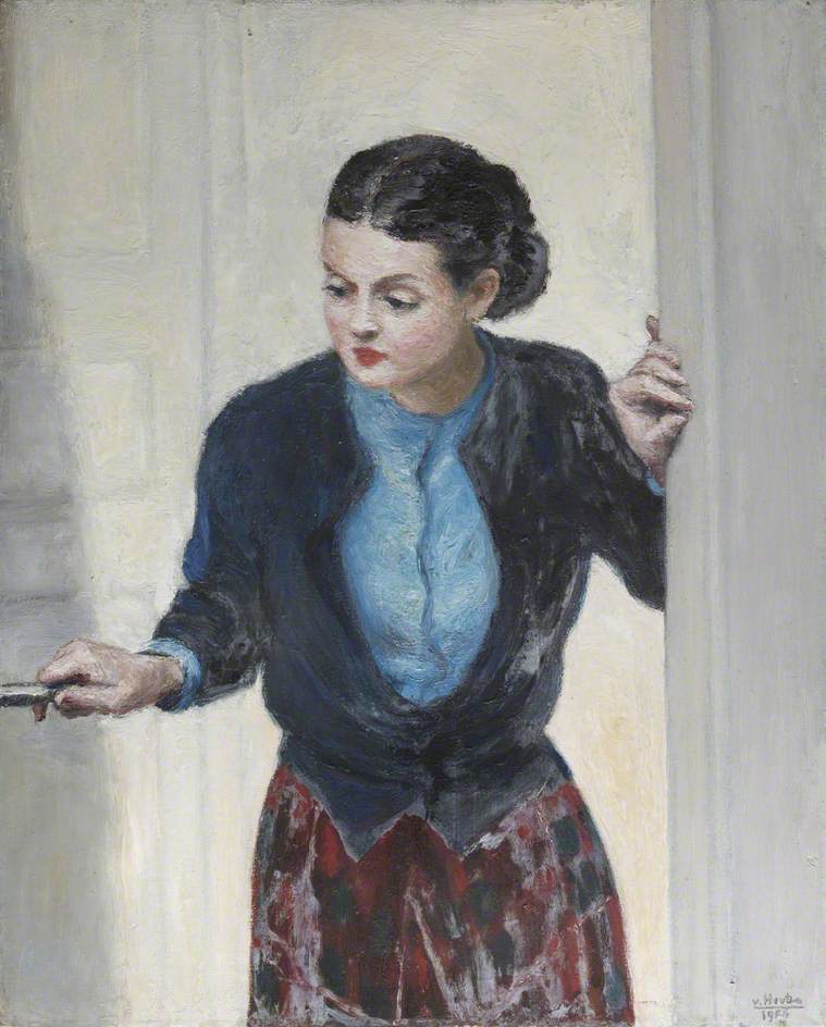 Portrait of a Woman at a Door