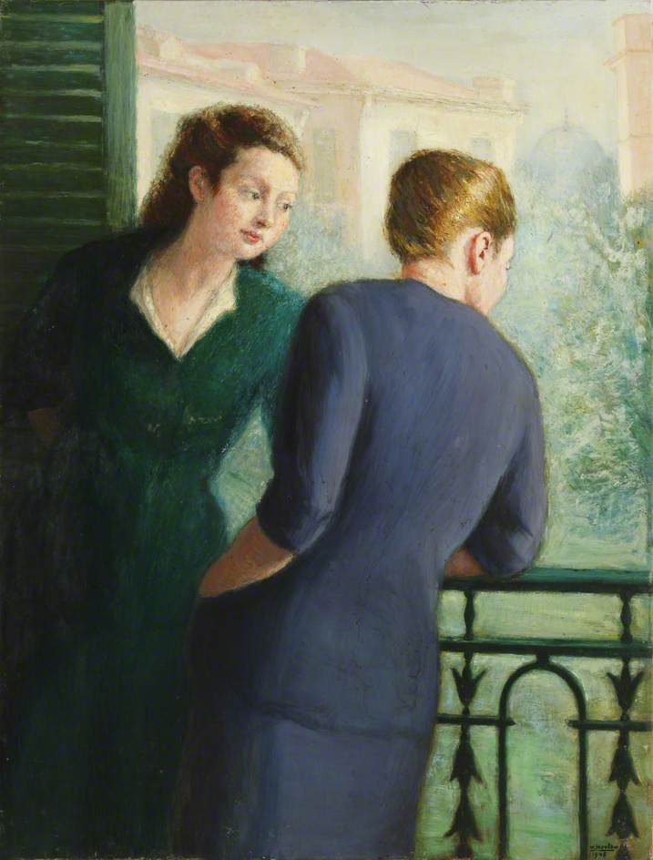 Two Ladies on a Balcony