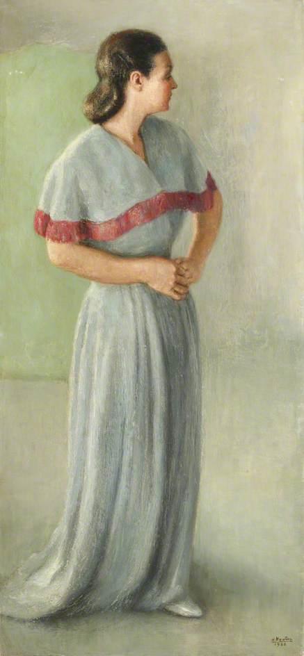 Portrait of a Lady in a Grey Evening Gown
