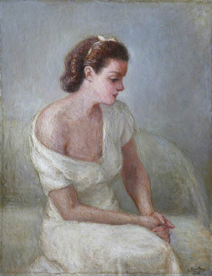 Seated Lady in a White Dress