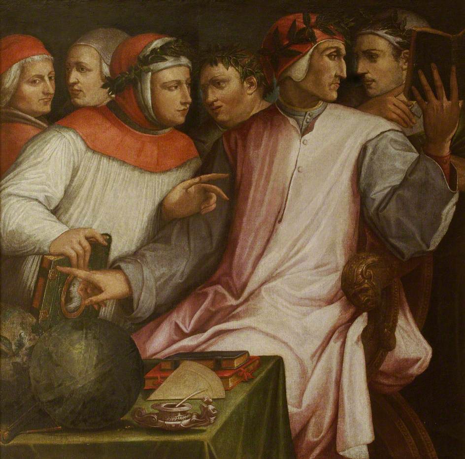 Dante Lecturing to a Group of Followers (Six Tuscan Poets)