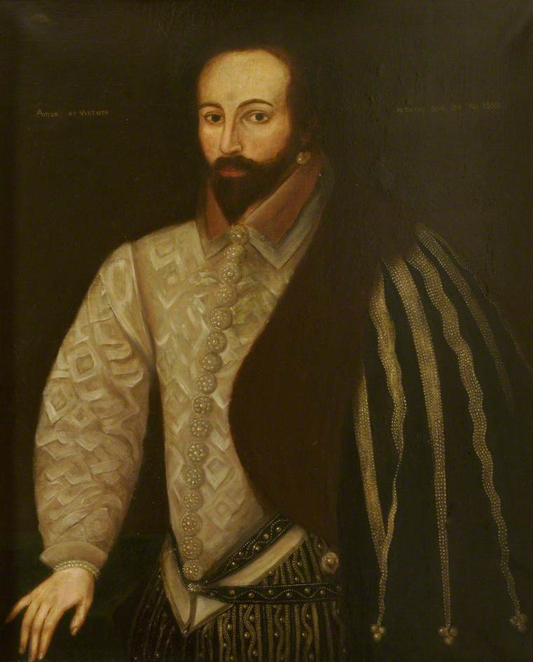 Sir Walter Raleigh, Aged 34 in 1588