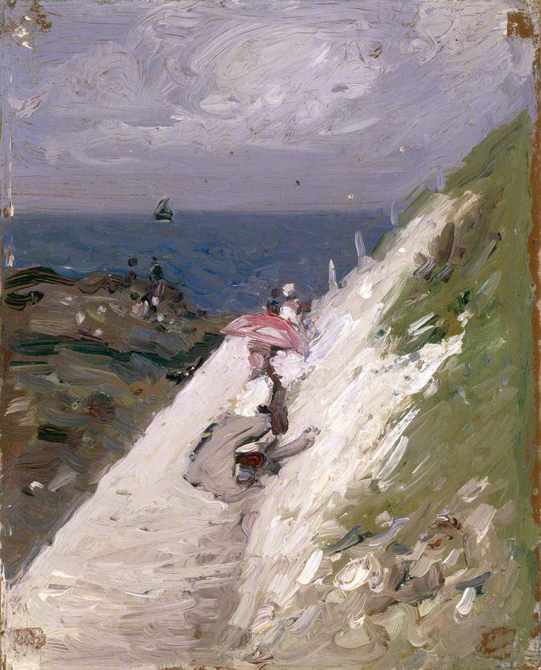 Seascape, Lady with Parasol