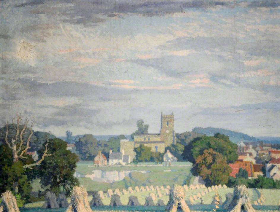 Landscape with a Church and Corn Stooks*