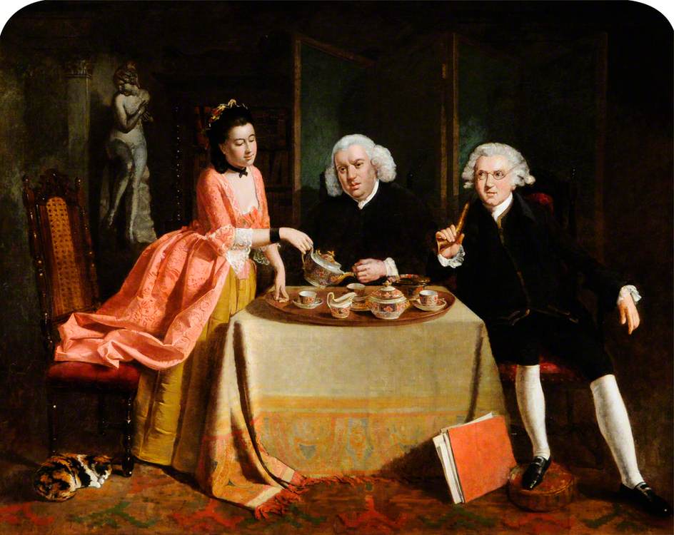Dr Johnson and Sir Joshua Reynolds Taking Tea with Mrs Thrale
