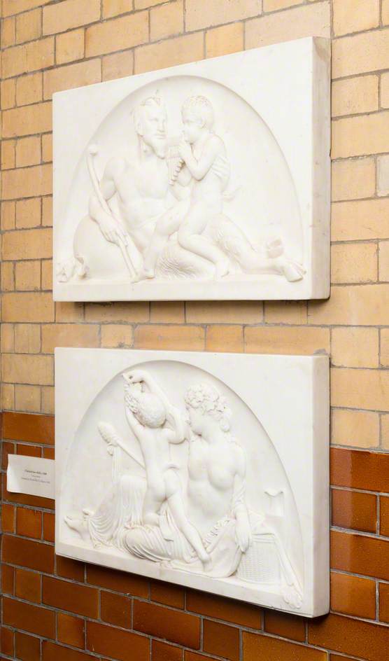 Reliefs of the Infant Bacchus with Pan and a Nymph