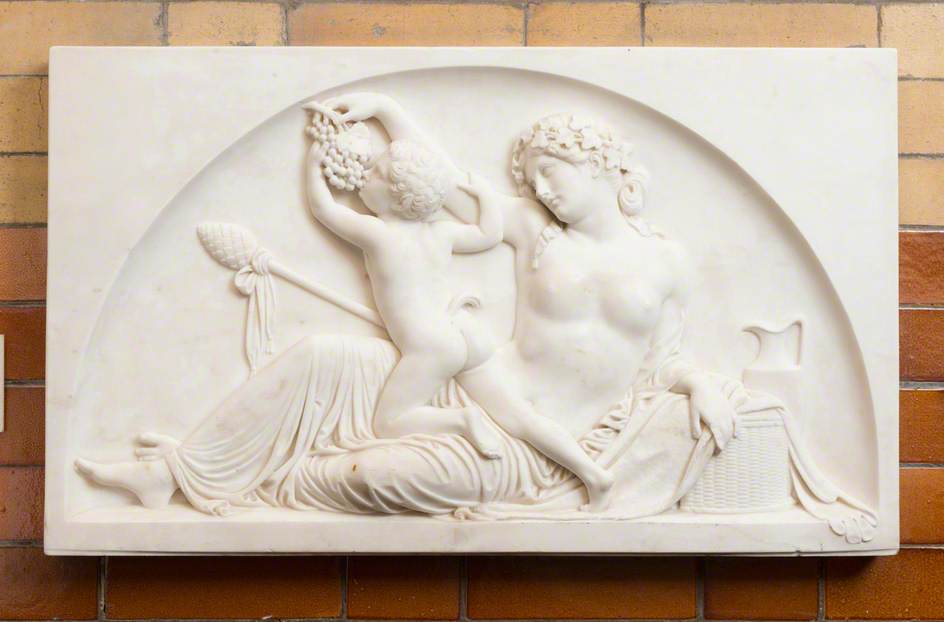 Reliefs of the Infant Bacchus with Pan and a Nymph