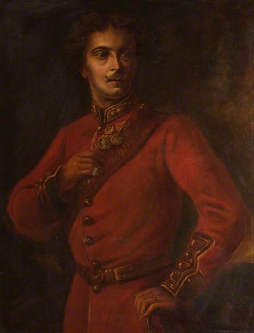 Portrait of an Unknown Gentleman of the Malet Family in Red Uniform