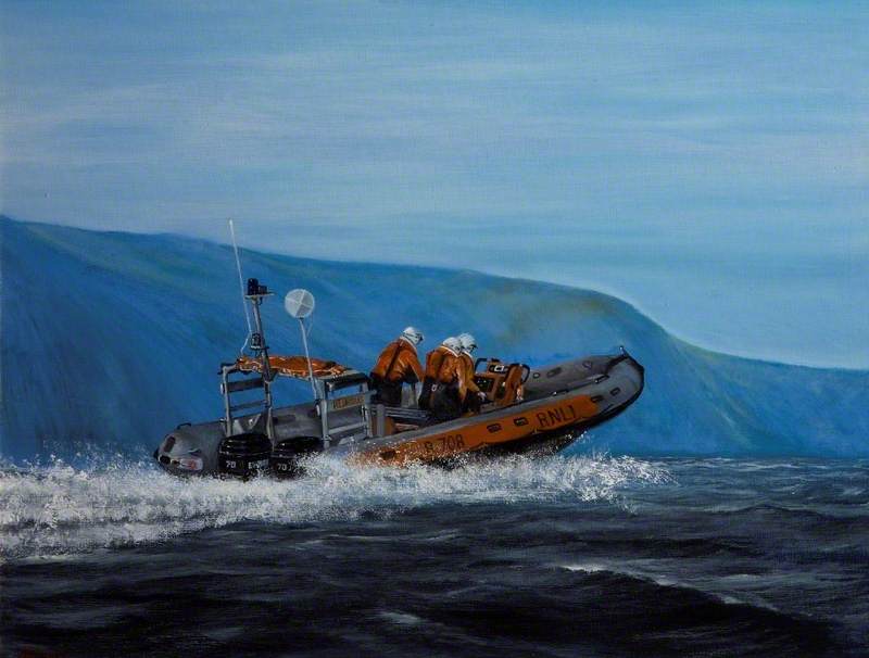 Minehead Atlantic 75 Class Lifeboat on Exercise