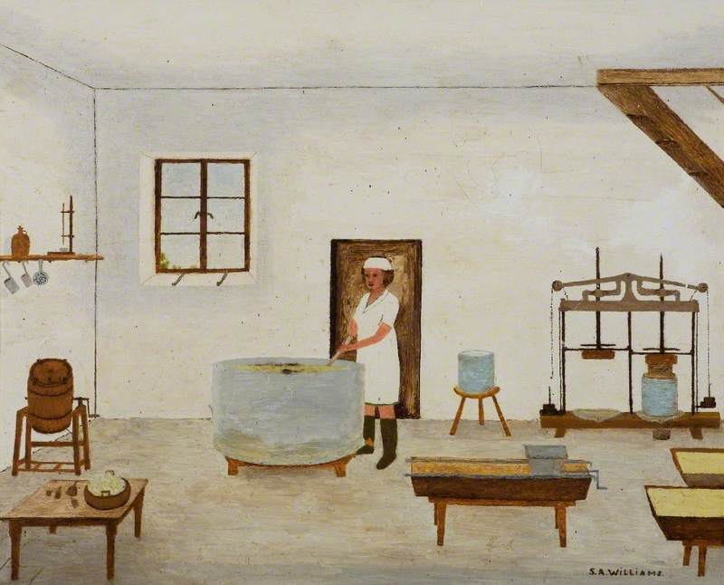 Cheese-Making at Blake's Farm, Oakhill, c.1935
