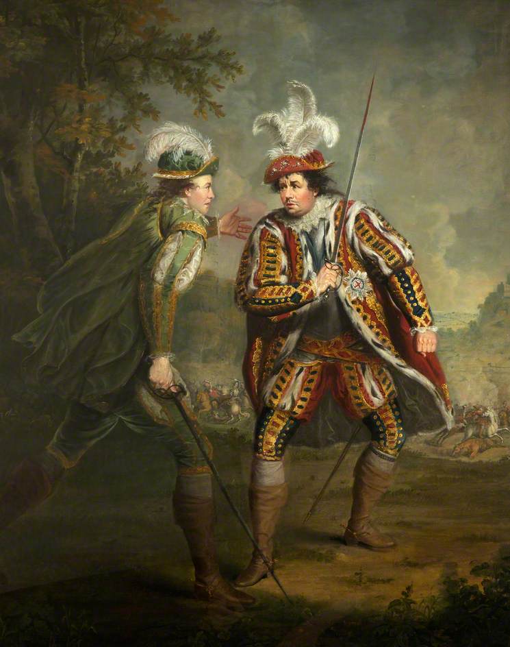 John Bannister as Gloucester and John Pinder as Sir Richard Ratcliffe in 'Richard III' by William Shakespeare