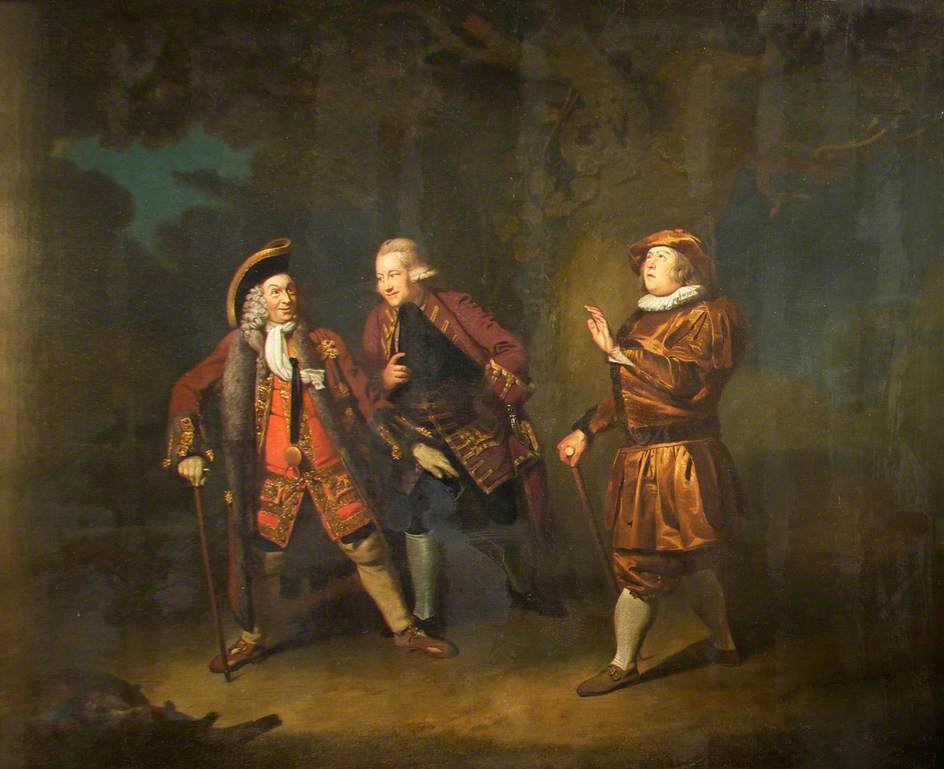 David Garrick, Ellis Ackman and Astley Bransby in 'Lethe' by David Garrick