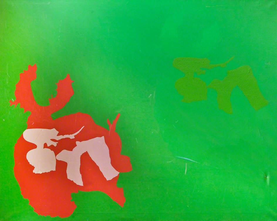Abstract with Red and Green