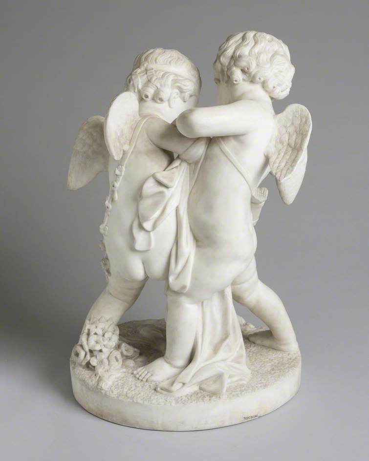 Cupids Fighting for a Human Heart