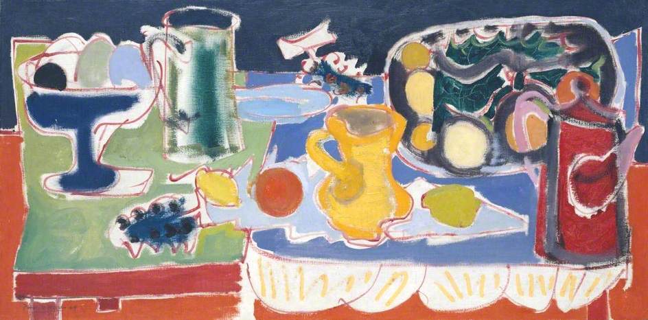 The Long Table with Fruit: 1949
