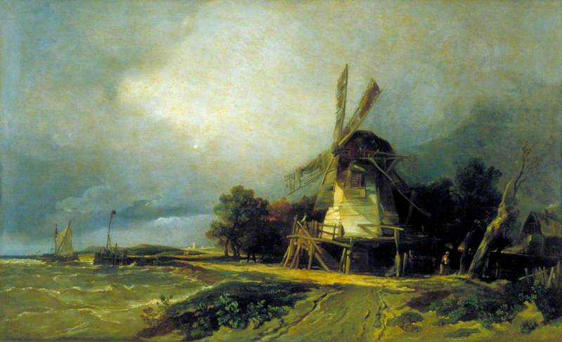 Coast Scene with a Windmill