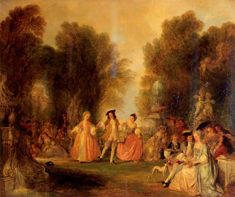 A Garden Scene, in the Manner of Watteau
