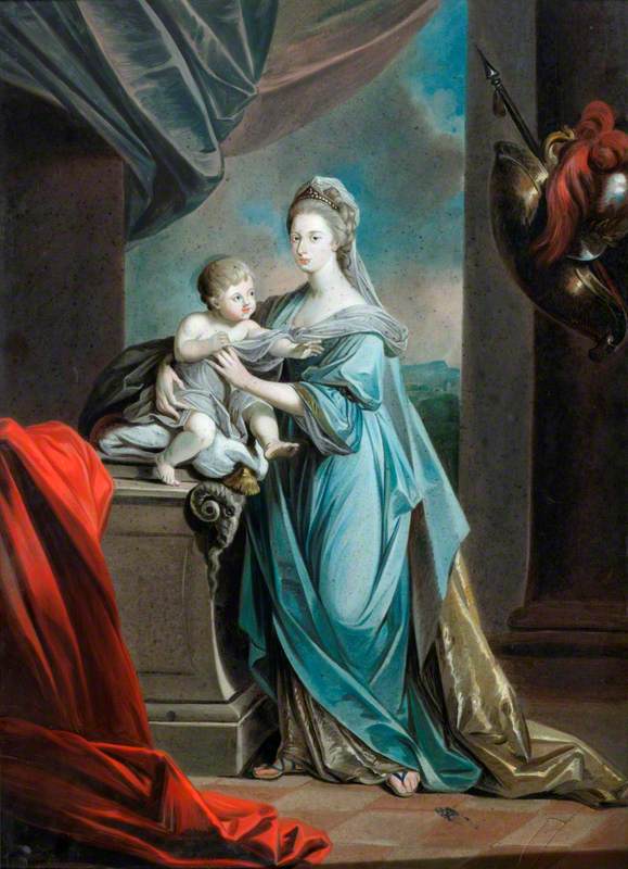 Princess Augusta Charlotte (1737–1813), Eldest Sister of George III, with Her Infant Son
