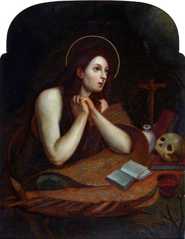 Saint Mary Magdalen Contemplating a.