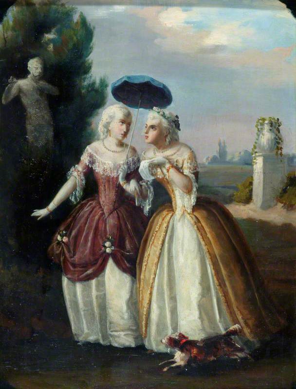 Ladies in Conversation: An Eighteenth Century Costume Piece